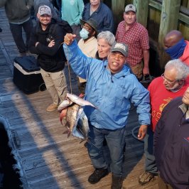 a group of people around each other