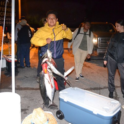 a group of people standing in a room