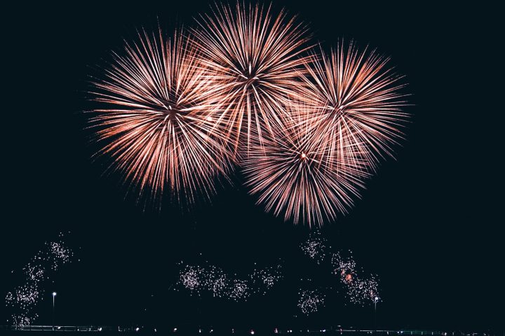 fireworks in the sky
