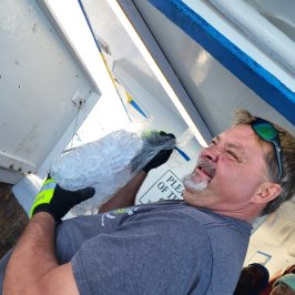 a man sitting in a car