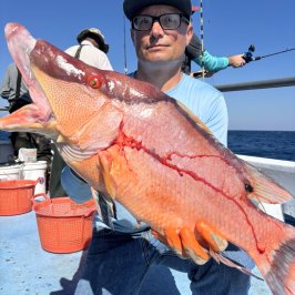 a person holding a fish