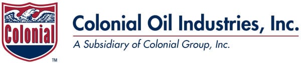 Colonial Oil Industries, Inc. logo with subsidiary text and emblem.